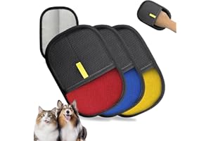 NEBALASTEP NEBALASTE 3Pcs Pet Hair Remover Gloves Brush for Dogs & Cats,Electrostatic Reusable Pet Hair Remover Tool for Laundry,Clothing,Couch,Carpet,Car Seat,Upgraded Animal Fur Removal Tool