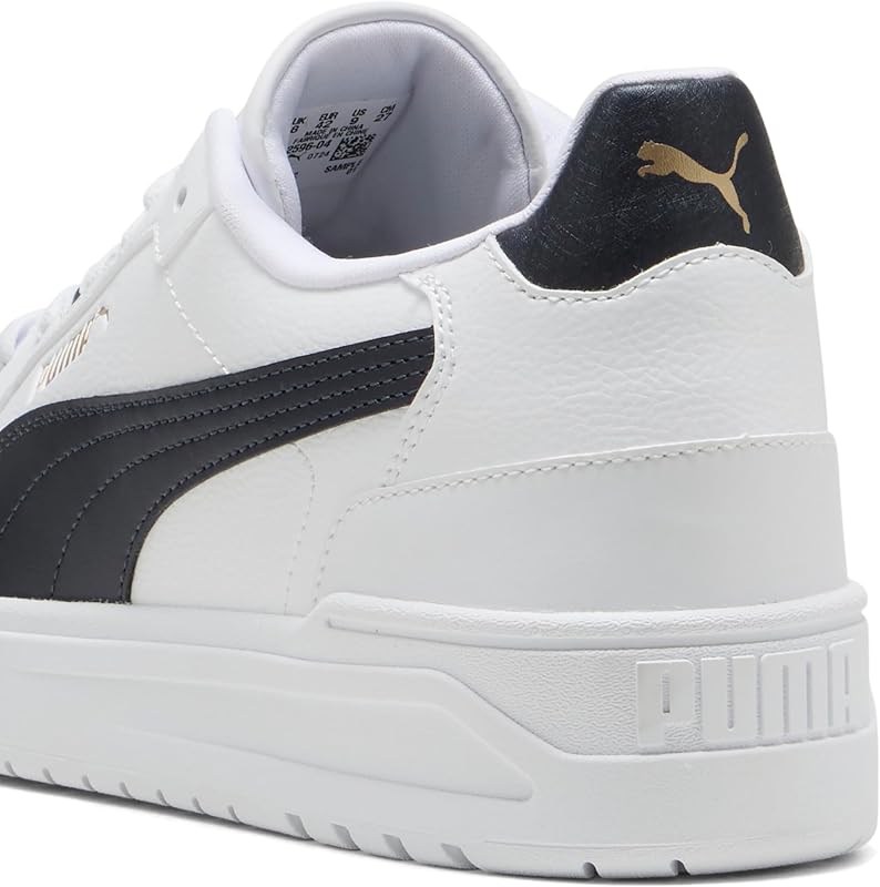Baskets Shuffle Downtown Unisexes, Puma Blanc, Bleu Marine, Or PUMA, 40.5 EU