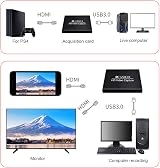 Annadue USB 3.0 HDMI Capture Card 1080P 60FPS 4K 60Hz OBS Recorder view 4
