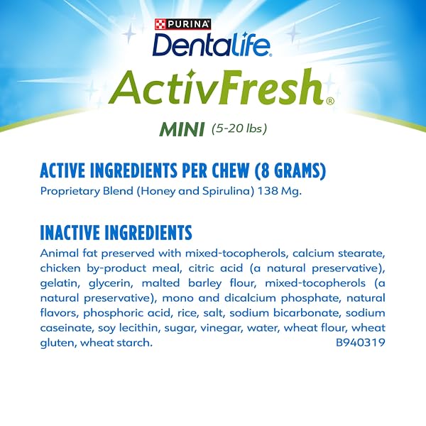 DENTALIFE ACTIVFRESH PACK OF 2 DOG CHEWS FOR SMALL DOGS, DENTAL CHEWS TO FRESHEN BREATH, CHICKEN FLAVOR, 13.5 OZ. EACH, 45 EACH/90 TOTAL – 45 CT. POUCH