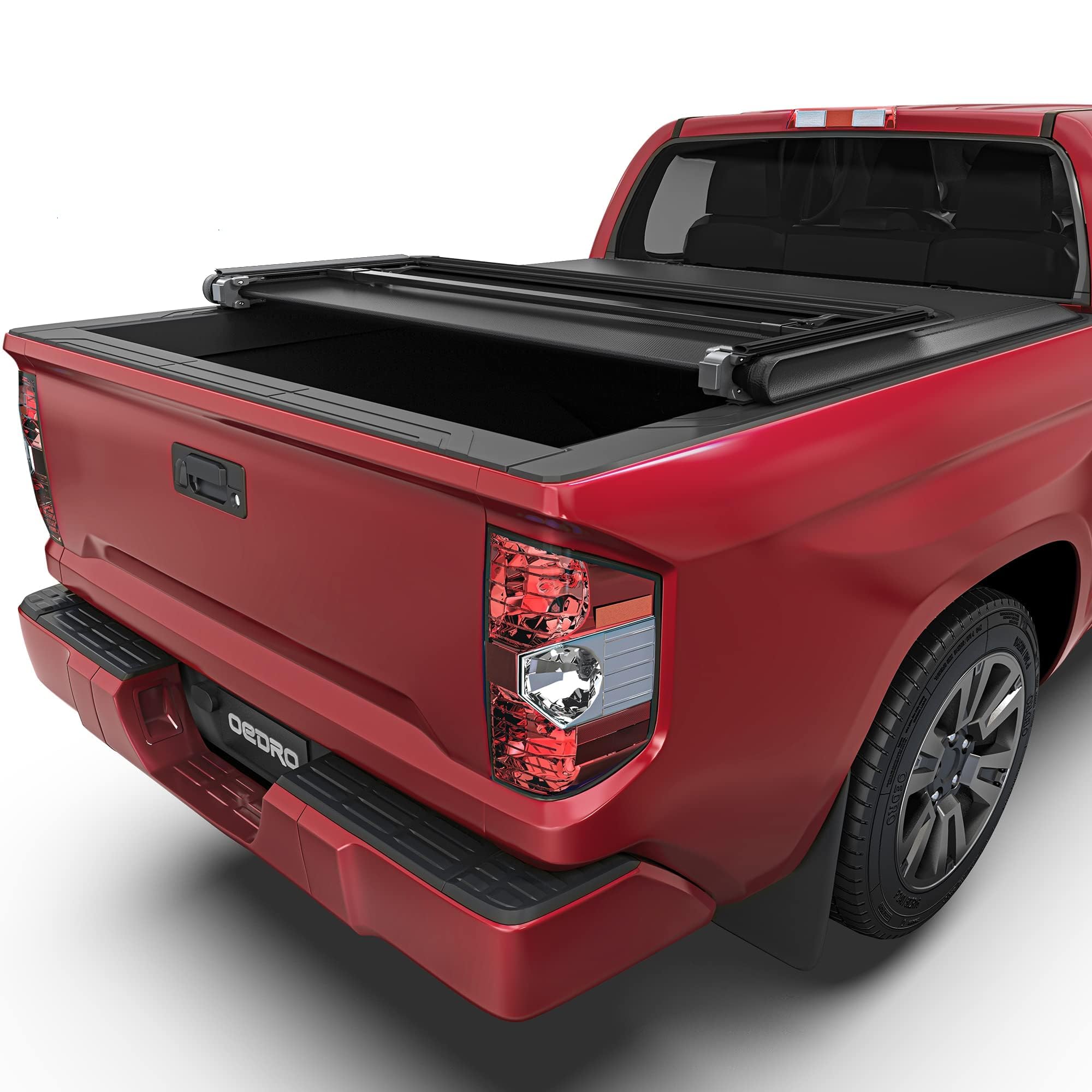 Photo 1 of OEDRO Soft Tri-fold Truck Bed Tonneau Cover Compatible with 2022 2023 2024 2025 2026 Toyota Tundra(Excl.Trail) 5.5 ft Bed with Deck Rail System