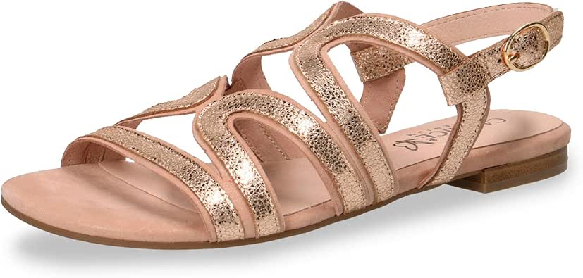 Amazon.com | Caprice Women's Gladiator Sandals, Gold Gold Glittercom 960, 8 US | Sandals
