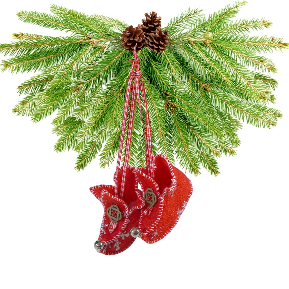 Elf Boot Sewing Pattern Handmade Felt Christmas Ornament, Stuffed Soft Hanging Decoration & Easy Photo Tutorial Instructions. Free Post by MY FABRIC HEAVEN