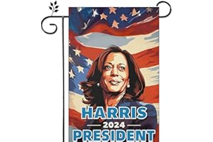 Rilafuvu Kamala Harris Yard Sign Kamala Harris Flag Harris 2024 Flag 12" X 18"Double Sided Harris Flags Outdoor Flag House Flag Kamala Harris 2024 Flag Patriotic Garden Flag Yard Flag Banners