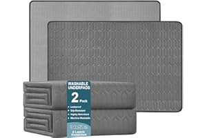 Washable Underpads, 34x52 Inch Reusable Bed underpads - Heavy Duty Incontinence Bed Pads for Adults, Kids, Elderly, and Dogs,