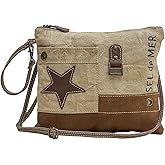 Myra Bag Western Leather Crossbody Bag for Women - Upcycled Canvas Shoulder Bag Warsaw