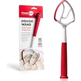 KneadAce Dough Wand, Reinvented Danish Dough Whisk for Sourdough Mixing | Rigid one-piece design, silicone grip and scraping edges, stands upright, dishwasher safe, thoughtful gift for bakers
