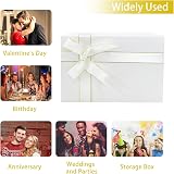XWCHASA White Gift Box 22x16x8.5cm with Lid Ribbon Card view 7