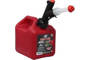 GARAGE BOSS GB310 Briggs and Stratton GarageBoss Press 'N Pour 1+ Gallon Gas Can, Red