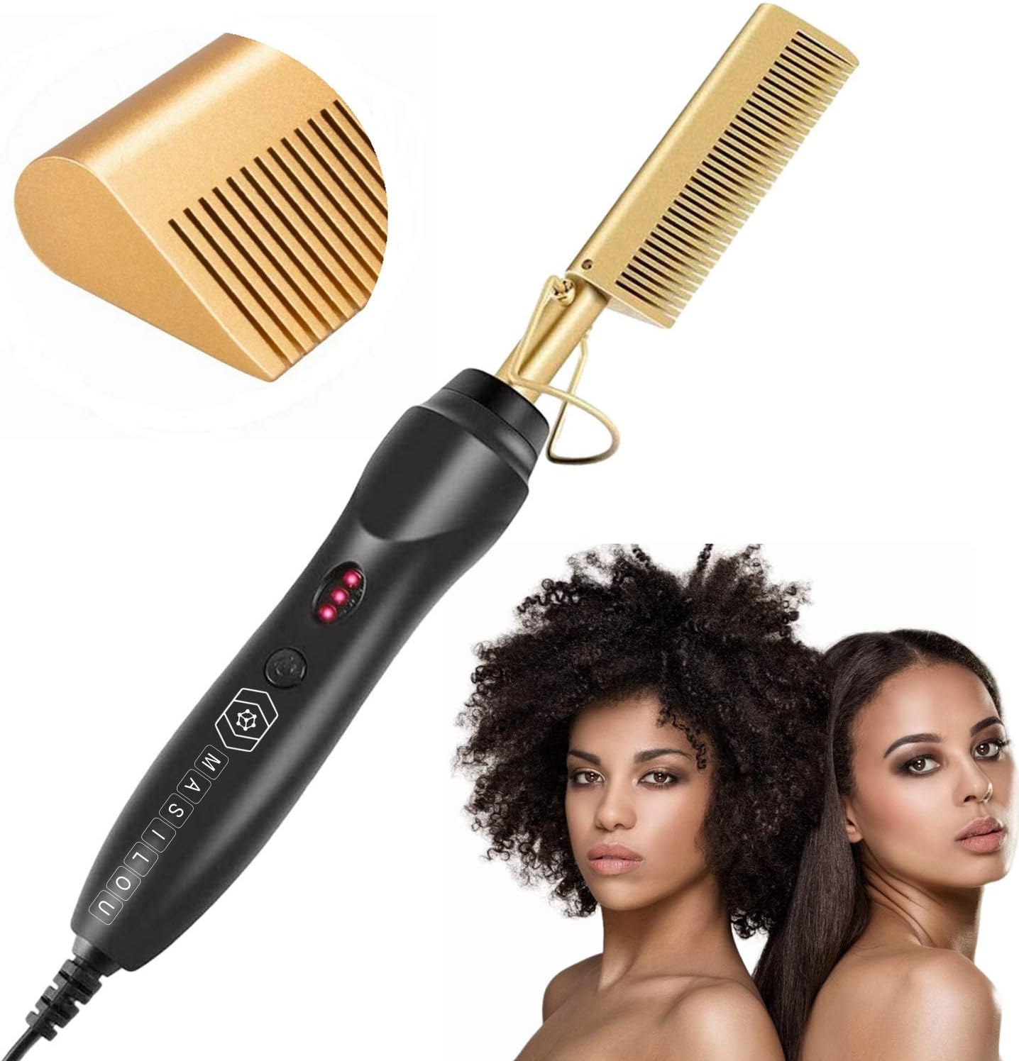 heated afro comb
