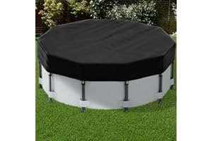 18FT Pool Covers for Above Ground Pools, Safana Round Pool Winter Cover, Tear Resistant Fabric Swimming Pool Covers, Superior Strength & Durability, Prevent Leaves, UV Resistance, Prevent from Debris