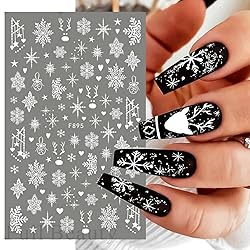 Snowflake Nail Art Stickers Decals - 8 Sheets 3D