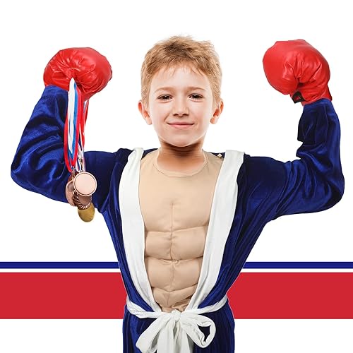 Vabean Pcs Child Champ Boxer Costume Set Muscle Chest Shirt