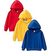 GFQLONG 3 Pack Toddler Lightweight Hoodie Sweatshirt, Kids Boys Girls Sports Long Sleeve Pullover Tops