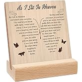 As I Sit In Heaven Sign,Sympathy Memorial Grief Condolences Gifts for Women Friends Classmates Family Coworkers,Bereavement Gift Ideas,Decor for Desk Home Office