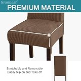 Granbest High Stretch Dining Chair Slipcovers Set of 4 Brown view 4