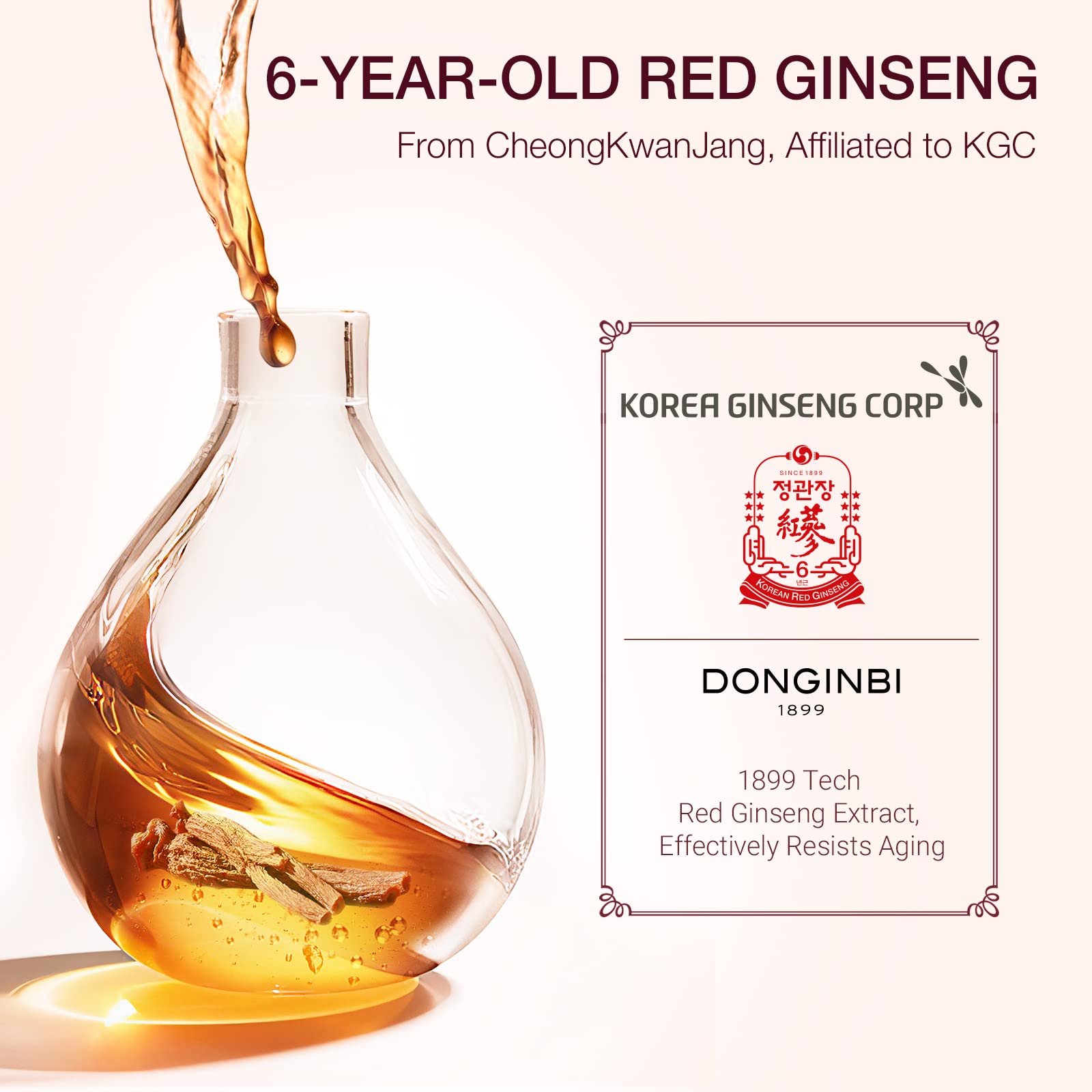Donginbi Red Ginseng Micro Cleansing Foam - Hydrating Face Wash with Korean Red Ginseng, Non-Irritating Makeup Remover, Lightweight & Creamy Daily Face Cleanser, Pore Cleaner, 5.07 floz / 150ml
