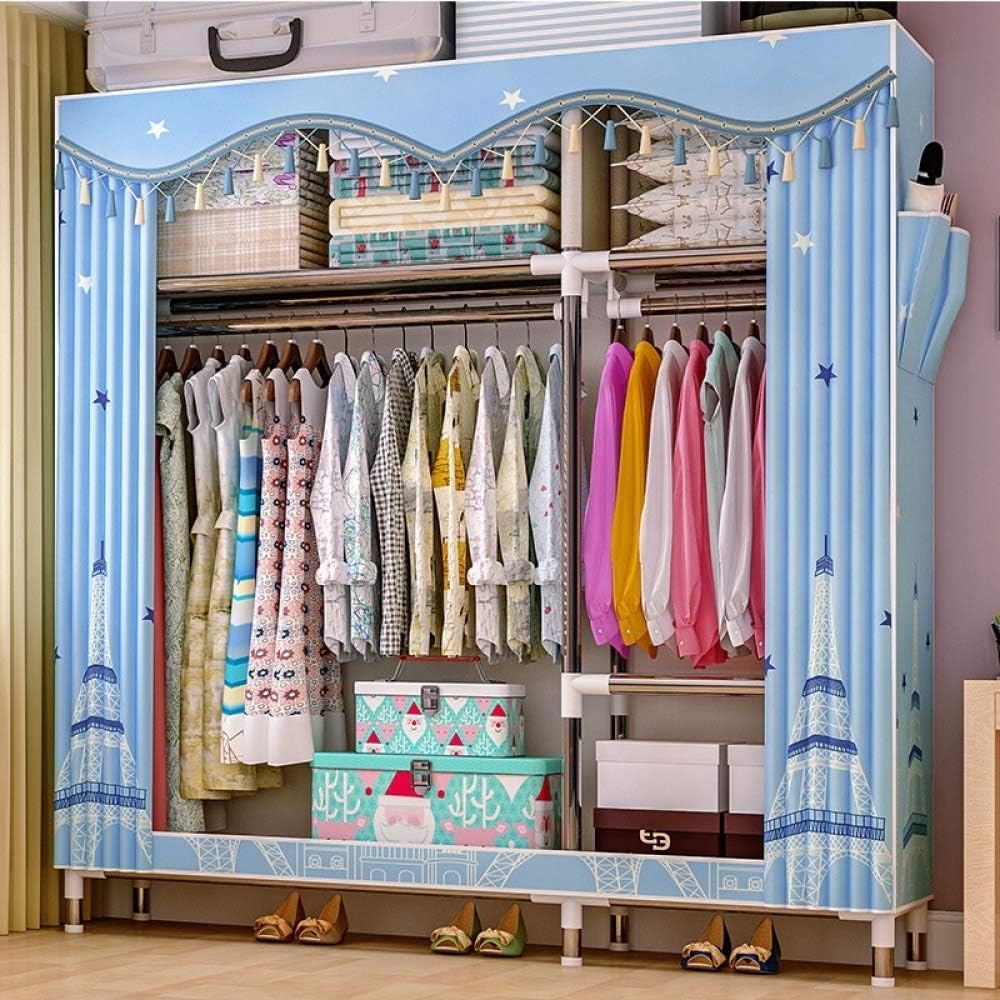 Wardrobe Canvas, Simple Cloth Upgraded Simple Single Pack Cloth Double, 3
