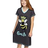 Lazy One Women's Nightgown, Funny V-Neck Sleep Shirt for Women, Novelty Pajama Shirt