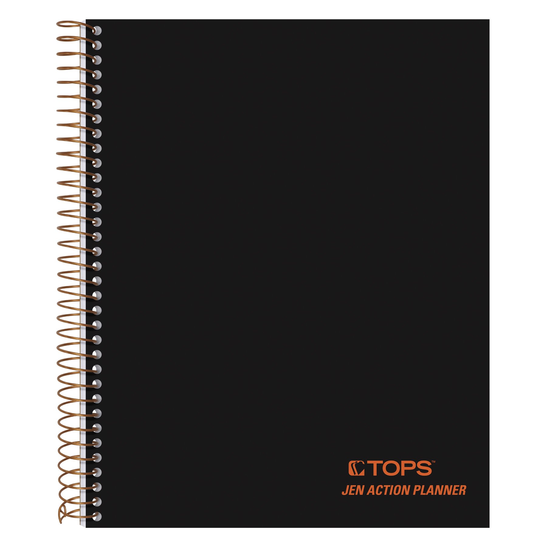 TOPS Products Journal Notetaking Planner, Wirebound, Ruled, 8-1/2"x6-3/4", Black (TOP63827) , White