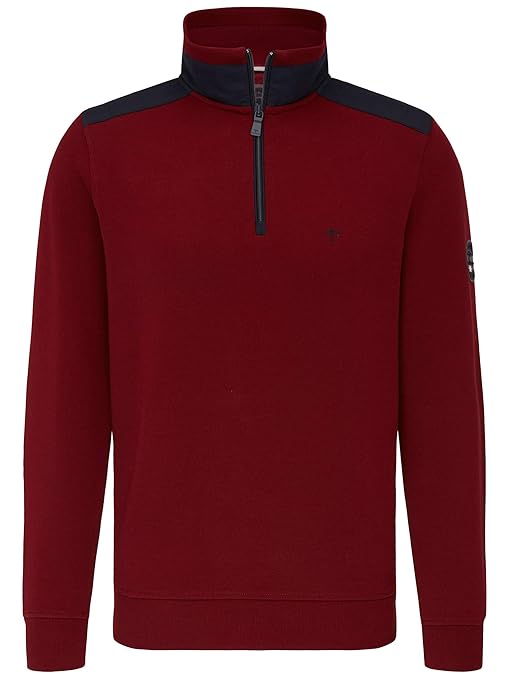 FYNCH-HATTON Sweatshirt mit Stehkragen mit Reißverschluß