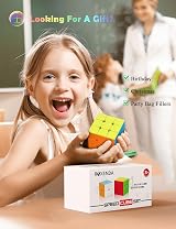 ROXENDA Speed Cube Set 2x2 3x3 Stickerless Original Fast Cube with Guide view 4