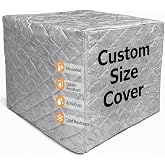Custom Insulated Equipment Cover, Waterproof &amp; Cold Resistant Protective Cover, Made to Measure Size, Silver Coated Oxford Fabric, Zipper Access for Outdoor &amp; Indoor Use