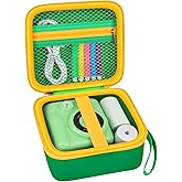 Kids Instant Print Camera Case Compatible with ESOXOFFORE for Dylanto for DUDUDRAGON for GKTZ for ETIKEZ for Dafotil for Careenoah for Aasonida Digital Video Prints Paper Bag (Box Only) Grass Green