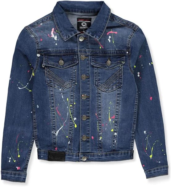 calvin klein paint splatter denim jacket