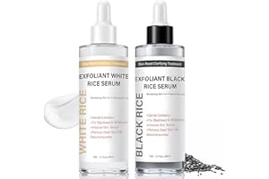 PIVETOS Face Exfoliant, Glow Rice Exfoliant Ampoule Duo, Gentle Soft Peel Exfoliating Face and Body Scrub Skin Shot, Lightweight Hydrating Glow Formula for All Skin, 5.4fl oz*1 Set