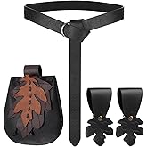 Magibag Women Renaissance Accessories Leather Belt Pouch Medieval Viking Skirt Hikes Renaissance Leaf Cosplay for Halloween