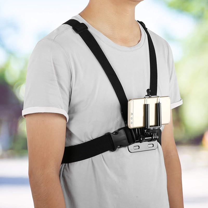 Handy-Brustgurt, Brustgurthalterung für die Gurtmontage, Universeller Foto-Support-Telefonclip, Stabil und Hohe Zuverlässigkeit