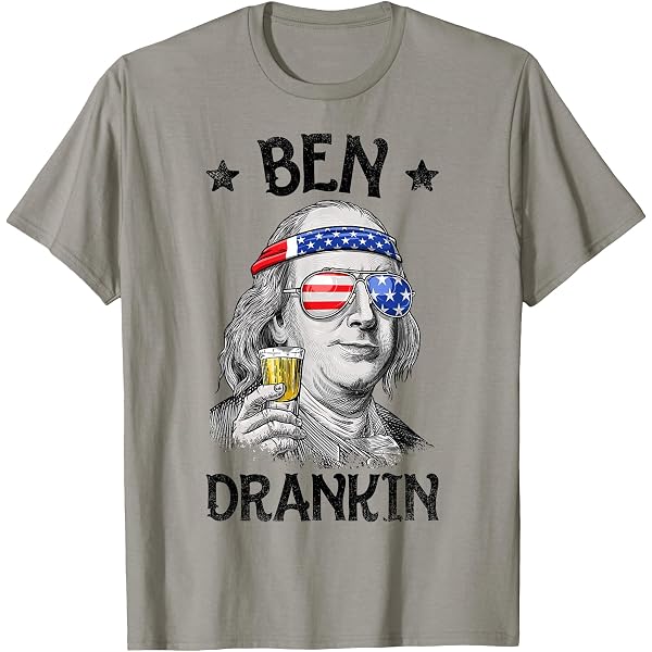 Women's Funny 4th Of July Tank Top - Ben Drankin Drinking Shirt With USA Flag Design | Casual Sleeveless Tee
