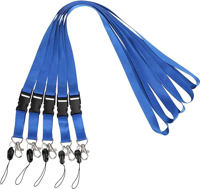 Neck Lanyards Office Quick Release Safety Blue Lanyard Detachable