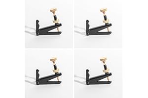 MI&VI Cello Fine Tuners Adjusters - Set of 4 Stainless Steel Adjusters for Cello (Gold/Black - 3/4-4/4 Size)