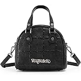 Von Dutch Bowling Bag Purse, Small Bag Crossbody Strap and Top Handles | Top Handles, 8" L x 7" H x 7.5" W, Y2K Purse
