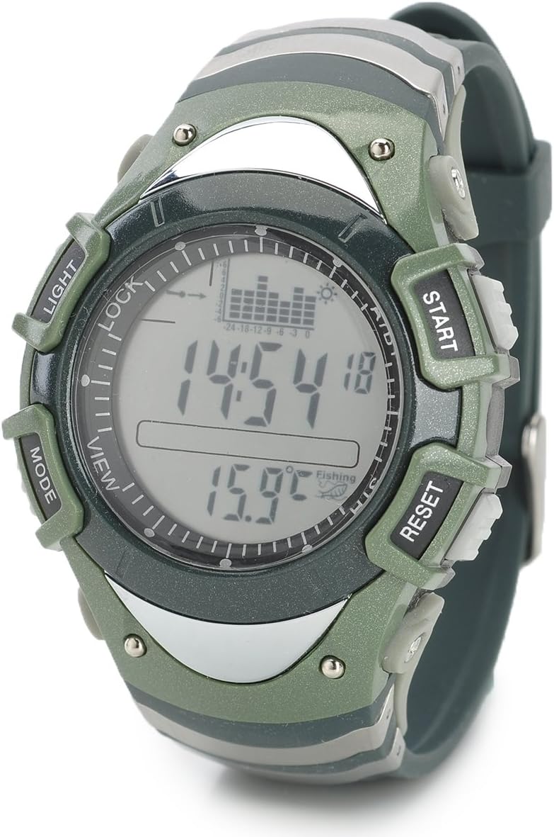 Army Green 30M Waterproof Multifunction Outdoor Watch Fishing Barometer Altimeter Tracking Gear Digital Watch Compass Stopwatch Backlight