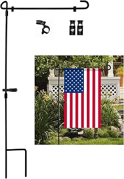 Amazon Com Garden Flag Stand Premium Garden Flag Pole Holder