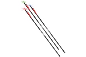 BARNETT - Carbon Headhunter Lighted Strobe Crossbow Arrows - Multicolor Strobing Nocks, Half-Moon Design, Fully Assembled