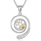 YAFEINI Ring Holder Necklace Sterling Silver Wedding Engagement Ring Keeper Necklaces for Women Birthday Gift for Wife