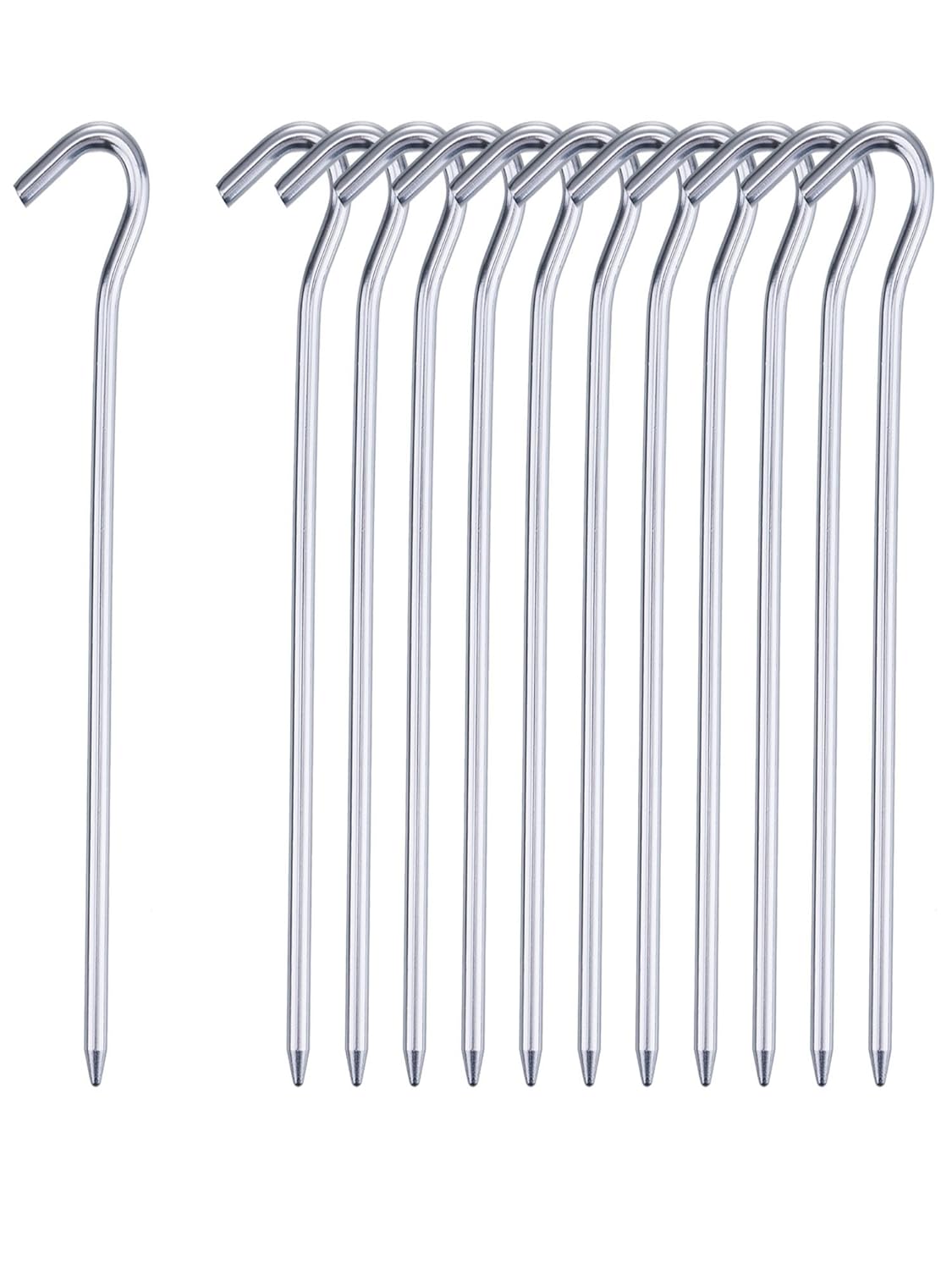 Picchetti Per Tenda Necneecu - 10 Pezzi In Alluminio, 7 Pollici - Per Campeggio E Outdoor - Foto 7