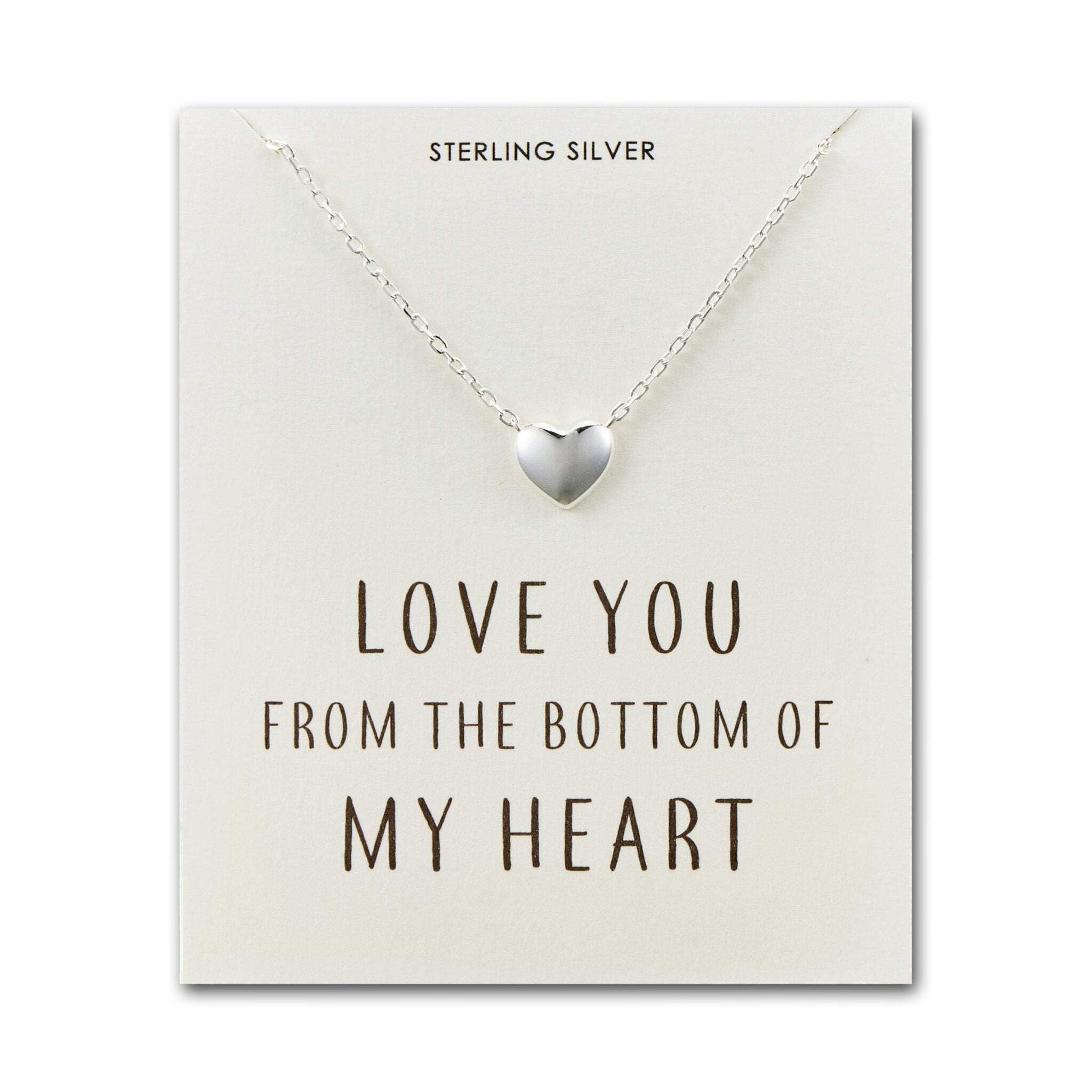 Philip Jones Sterling Silver Bottom of my Heart Necklace