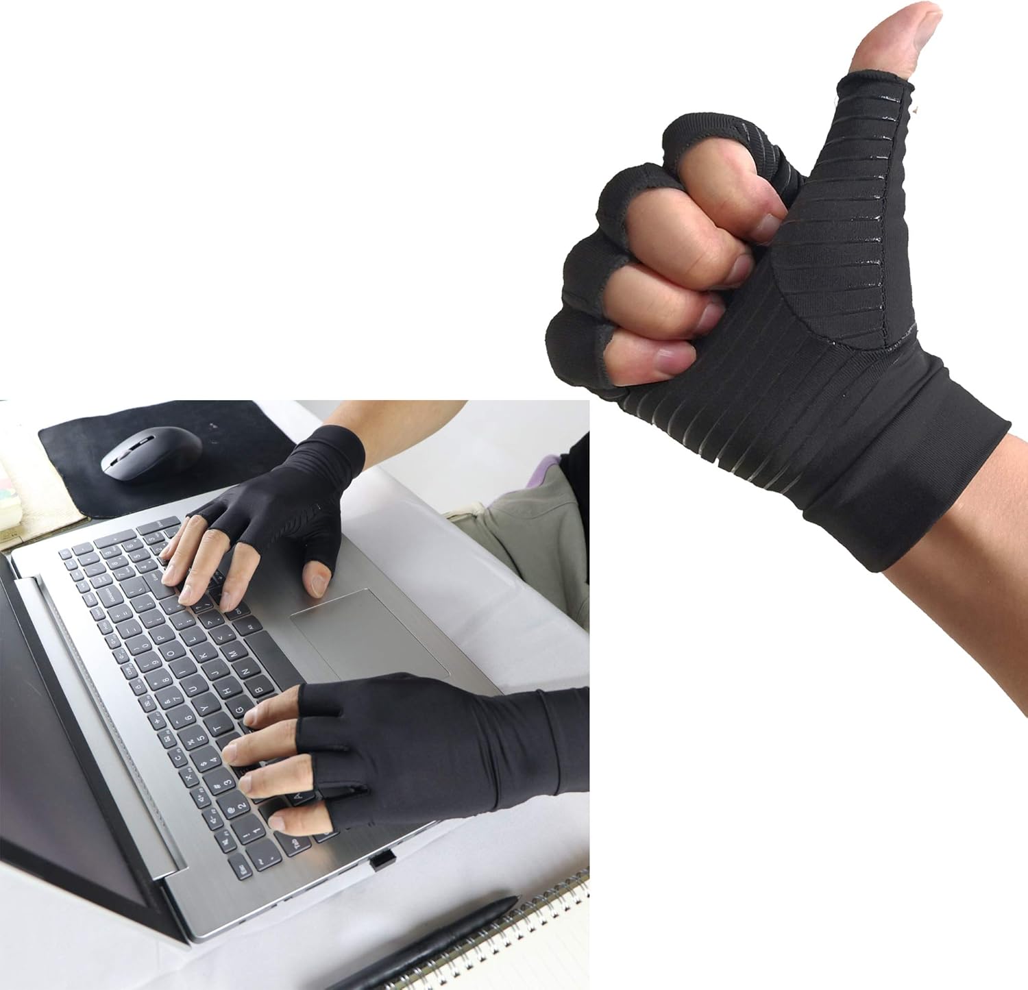 Copper Arthritis Gloves Women and Men -Compression Gloves for Women-Rheumatoid,Arthritis,Swelling and Tendonitis Pain Relief(1 Pair) (M): Health & Personal Care