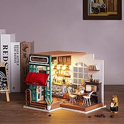 Rolife DIY Miniature Cafe House Kit for Adults to