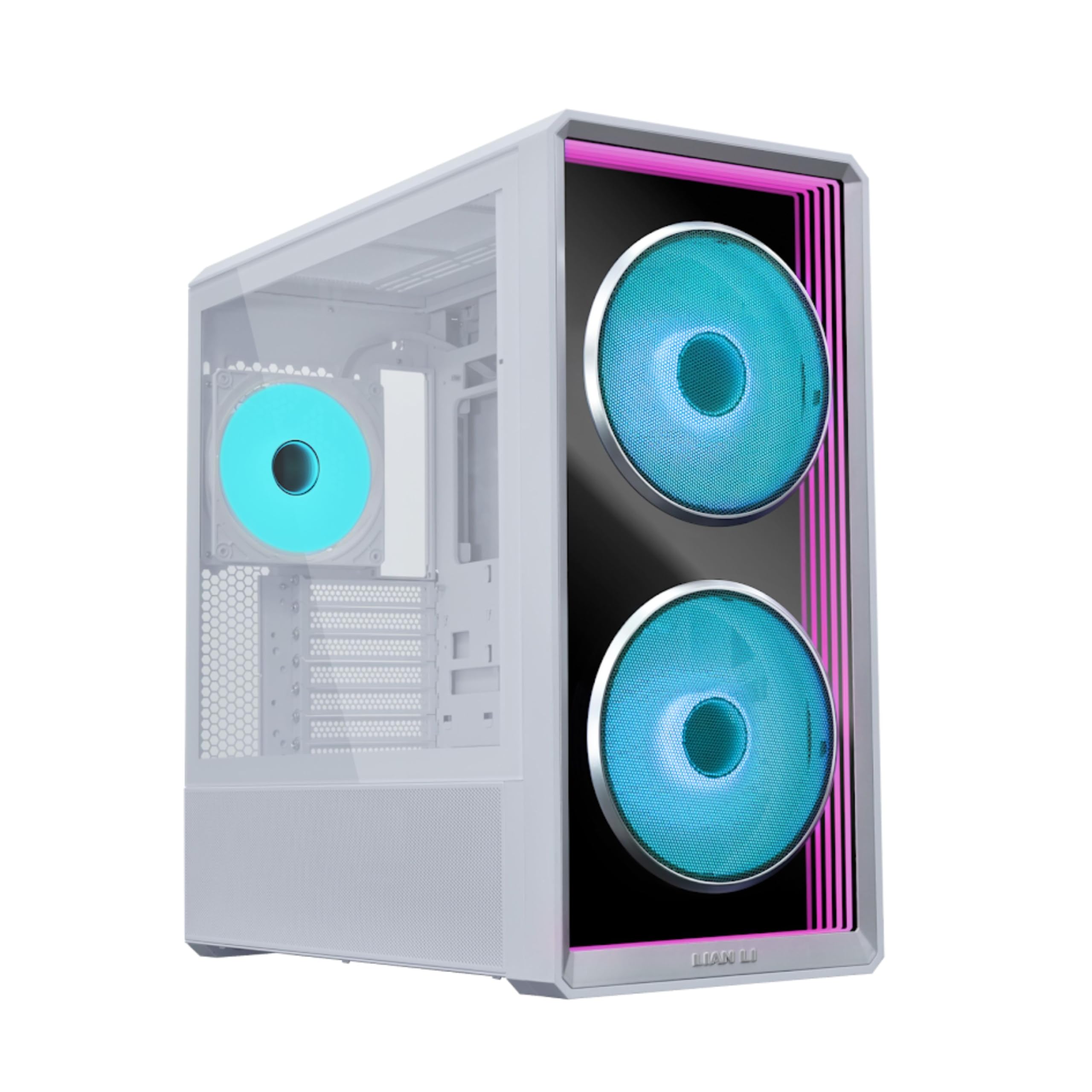 Photo 1 of ***FACTORY SEALED*** Lian Li LANCOOL 217 INF Infinity Mirror Computer Case, Mid-Tower ATX PC Case w/ 3 Pre-Installed Fans, 2x170mm ARGB Fans, 1x140mm, Front Mirror Glass Panel, Optimized Airflow - White (LANCOOL 217INFW)