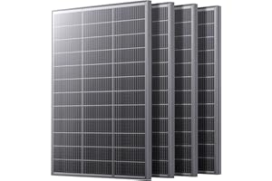 Callsun N-Type 16BB Mini 400 Watt Solar Panel, 4Pcs Compact 12V 100W Solar Panel, 25% High Efficiency Monocrystalline PV Module,for Off-Grid Cabin,Rooftop,Home,RV, Van,Truck, Greenhouse(4-Pack 100W)