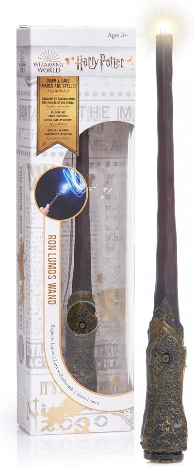 WOW! STUFF Ron Weasley Lumos Wand 7 Inch Light Up Wizarding World Gift