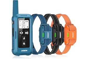 Jugbow Dog Training Collar for 3 Dogs- 4200FT Training Collars with Remote for 5-120 lb Large Medium Small Dogs, Rechargeable Waterproof IPX8 E Collars for Dogs