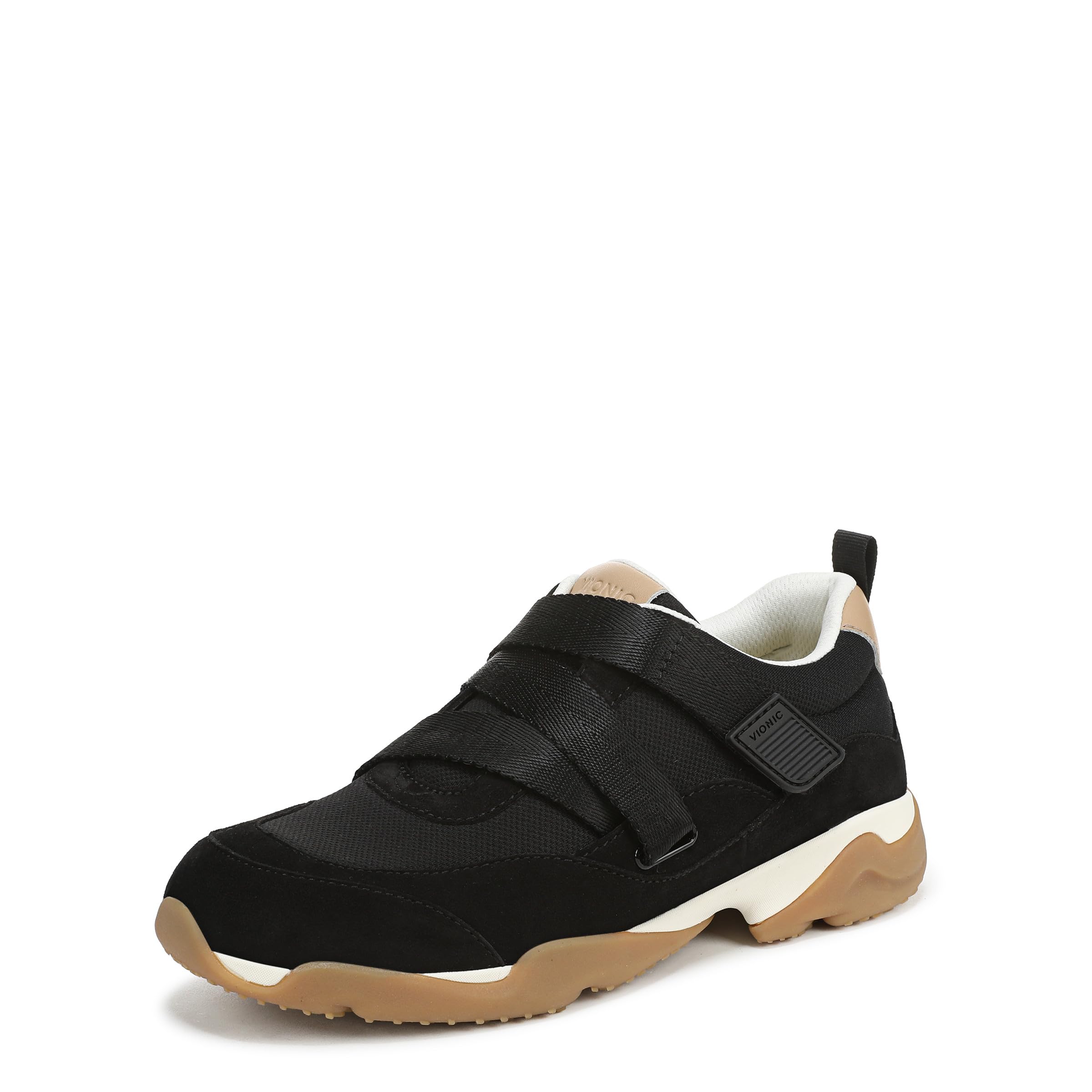 Vionic Women’s Walk Slim Gia Sneaker Black Suede/Leather