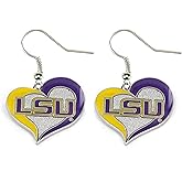 aminco NCAA womens Swirl Heart Earrings